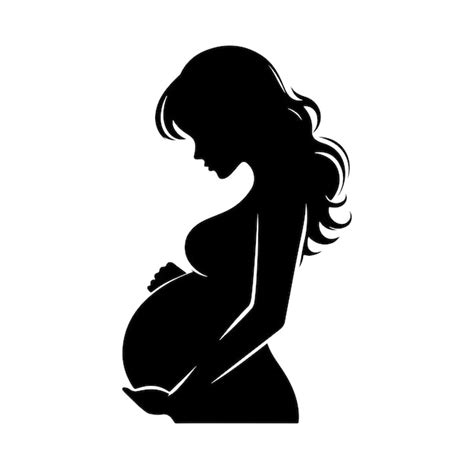 Premium Vector Pregnant Woman Vector Silhouette