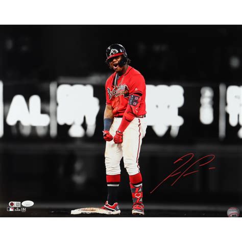 Ronald Acuna Jr Signed Braves 16x20 Photo JSA Acuna Jr Pristine