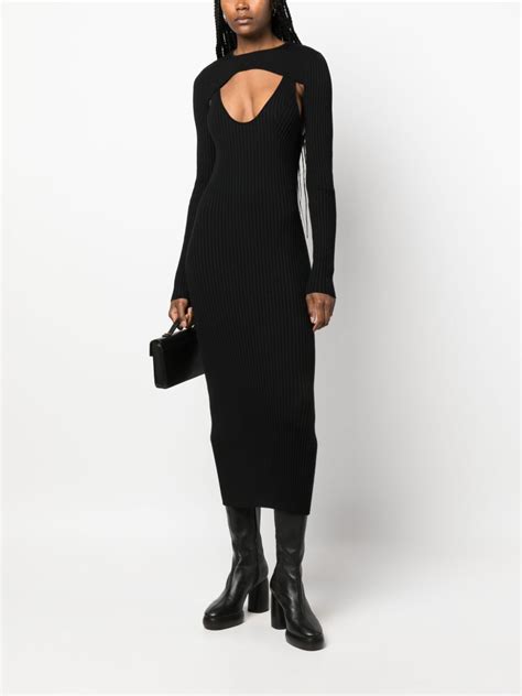 Wolford X Simkhai Contoured Ribbed Knit Midi Dress Black Farfetch