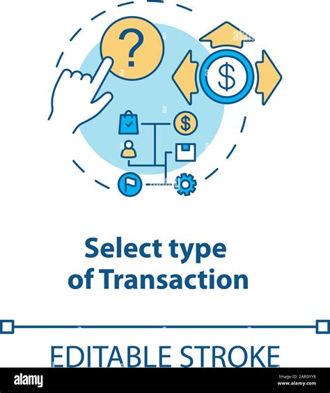 Select Type Of Transaction Concept Icon Atm Operation Idea Thin Line