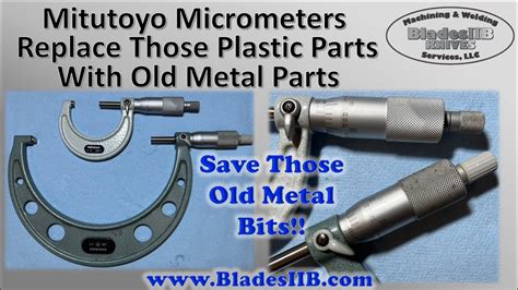 Mitutoyo Micrometer Replace Those Plastic Parts With Old Metal Parts Youtube