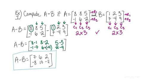 How To Add And Subtract Matrices Precalculus