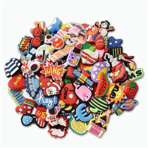 Lot Of 50 Pcs Random Pvc Different Shoe Charms For Shoe Decoration