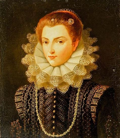 British School 16th Century Portrait Of A Lady Wearing A Lace Ruff