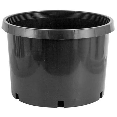 Pro Cal 10 Gallon Premium Nursery Black Plastic Planter Garden Grow Pots 5 Pack