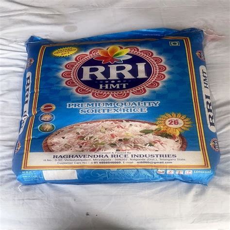 Kg Rri Hmt Sortex Rice Packaging Type Hdpe Bag At Bag In