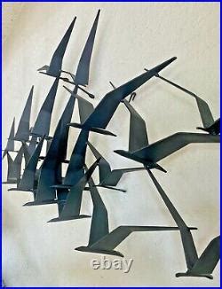 1968 Jere Signed Vtg Mid Century Modern Metal Birds In Flight Seagull