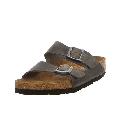 Birkenstock Herren Pantolette Arizona In Grau Schuhfachmann