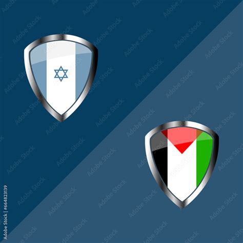 Vector Illustration Of The Israel Hamas War Conflict Between Israel