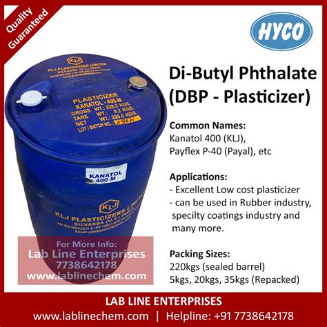 Phthalates Dibutyl Phthalate Dbp Plasticizer Grade Industrial Grade