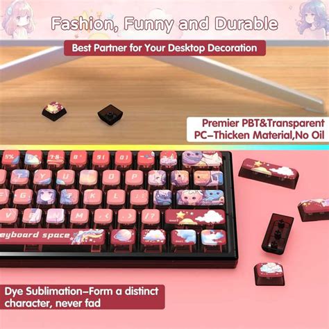 120 Key PBT Pudding Keycap Set ASA Profile With Transluscent PC Layer