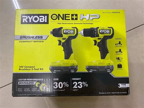 Ryobi One Hp V Brushless Cordless Compact In Drill And Impact