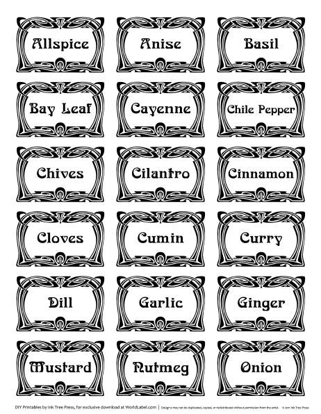 8 Best Images Of Printable Herb Labels On Avery Avery Spice Label