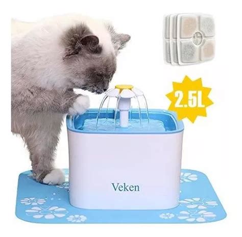 Veken Pet Fuente Oz L Gato Autom Tico Fuente De Agua Per Env O Gratis