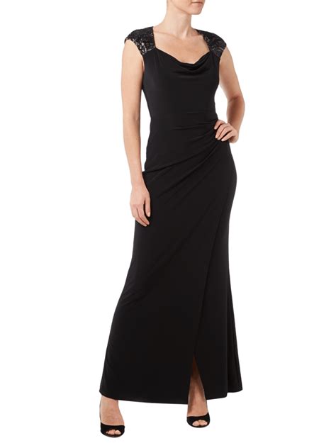 Lauren Ralph Lauren Abendkleid Mit Pailletten Besatz Black Online Kaufen