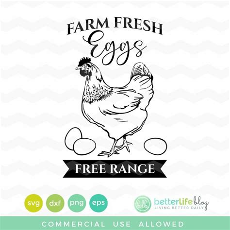 Farm Fresh Eggs Free Range Svg Cut File Better Life Blog