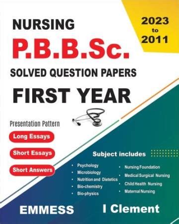 Buy Nursing P B B Sc Solved Question Paper First Year To