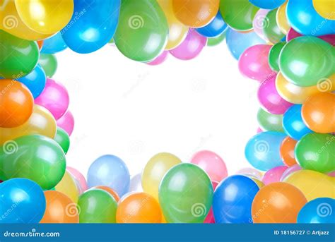 Frame From Color Balloons Isolated Stock Image Image Of Bunch