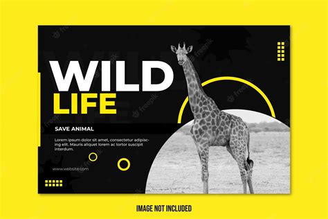 Premium Vector Wildlife Banner Template