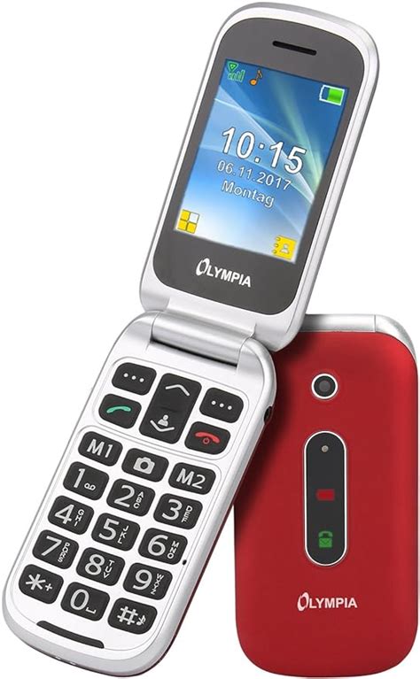 Olympia Mira T L Phone Portable Pliable Pour Personnes G Es Rouge