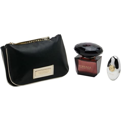 Crystal Noir Women Pouch Gift Set by Versace - Camo Bluu Fragrance