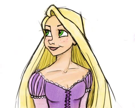 Colored Rapunzel Sketch By Broopimus On Deviantart