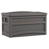 Suncast 73 Gallons Water Resistant Deck Box With Wheels In Light Taupe