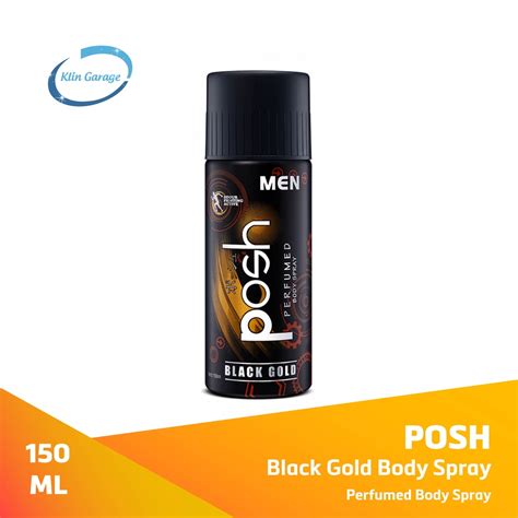 Jual Posh Men Body Spray Black Gold 150 Ml Deodorant Parfum Badan