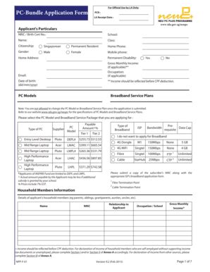 Fillable Online Ida Gov Application Form Infocomm Development