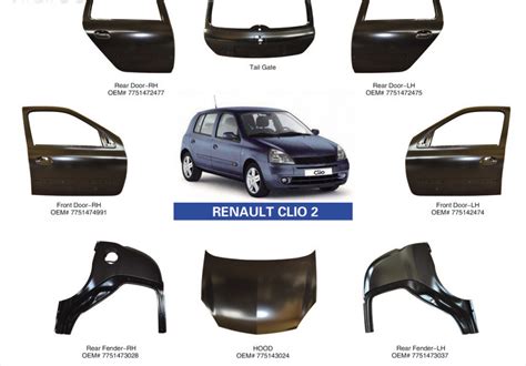 Renault Symbol Megane Logan Mcv Metal Body Parts