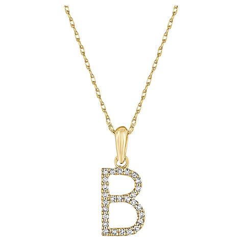 14k Yellow Gold Diamond Initial Pendant For Sale At 1stdibs Diamond