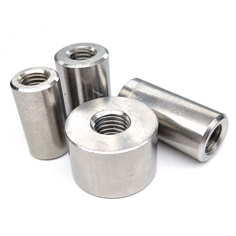 A Stainless Steel Threaded Sleeve Rod Bar Stud Round Connector Nut