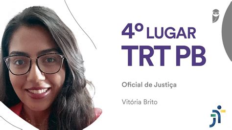 TRT PB Bate papo Vitória Brito aprovada para o cargo de Oficial