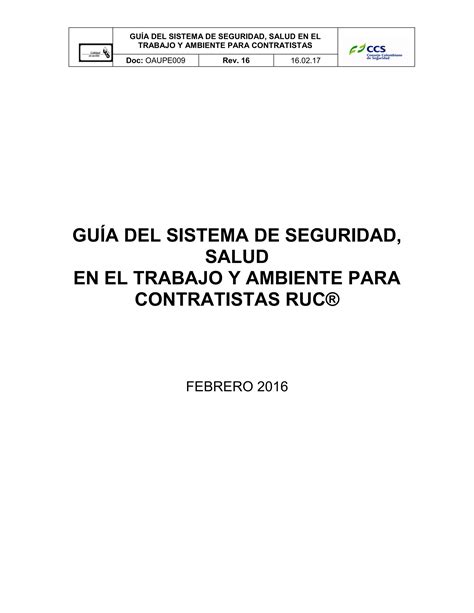 Guia Para Contratistas Ruc Pdf