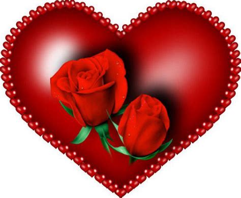 Image De Coeur Coeur Avec Deux Jolies Roses Rouges