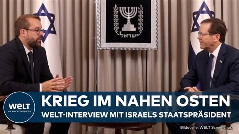 KRIEG GEGEN ISRAEL Präsident Jitzchak Herzog äußert sich zur Lage in