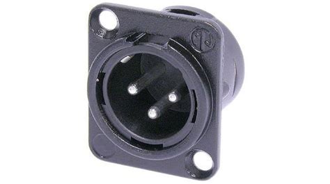 Nc Md L Bag Neutrik Xlr Panel Mount Male Receptacle Plug Straight