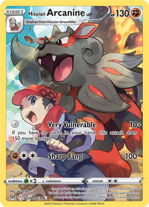 Serebii Net Pok Mon Card Database Lost Origin Hisuian Arcanine