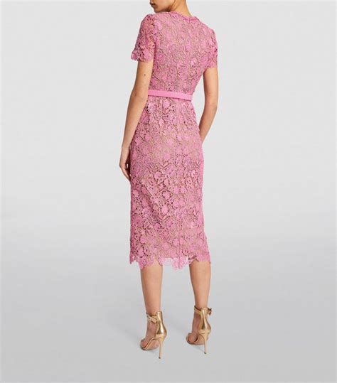 Womens Self Portrait Pink Lace Midi Dress Harrods Uk