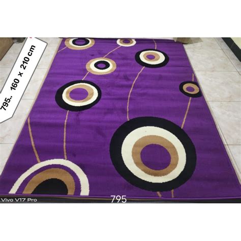 Jual Karpet Permadani Ungu Anti Selip Moderno 160210 Cm Shopee Indonesia