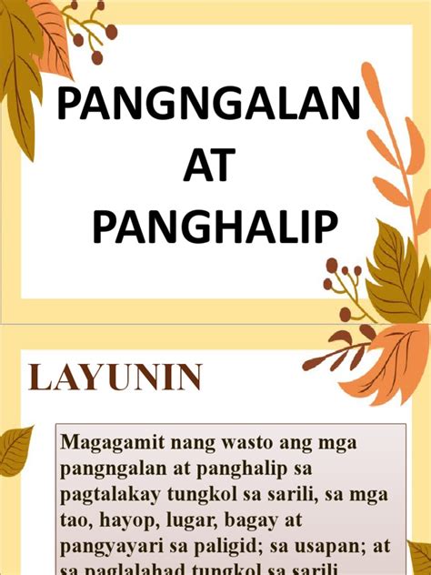 Pangngalan at Panghalip | PDF