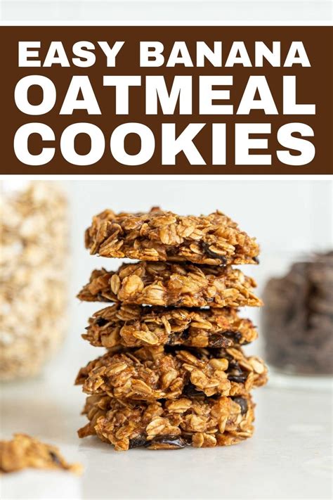 Flourless Peanut Butter Banana Oatmeal Cookies Vegan