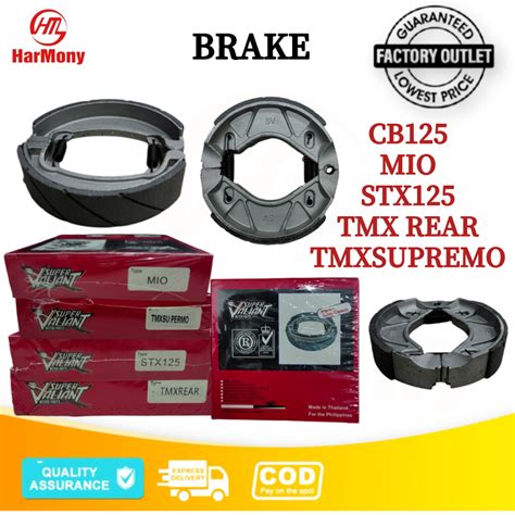 Harmony Motorcycle Brake Shoe For CB125 TMXSU PREMO TMX REAR STX125 MIO