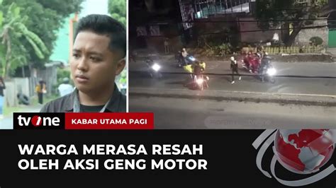 Ampun Bang Jago Bawa Senjata Tajam Geng Motor Tantang Warga Di Jalanan