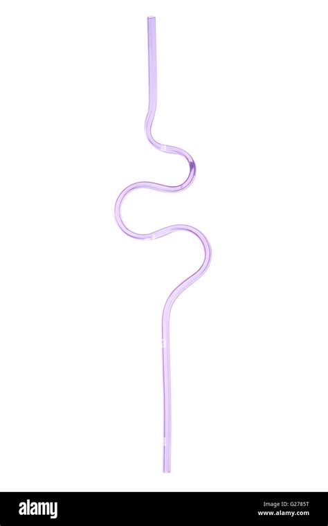 Purple crazy drink straw on white background Stock Photo - Alamy