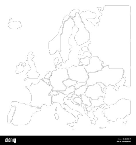 Map Illustration Europe Black And White Stock Photos And Images Alamy