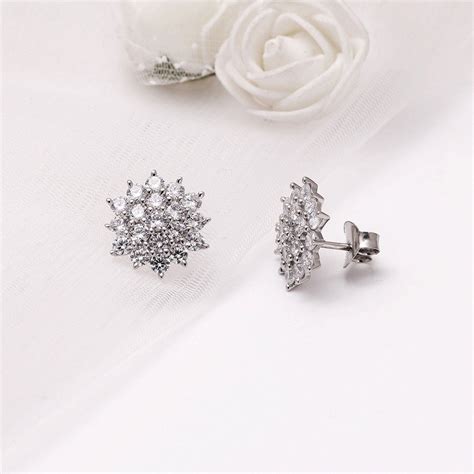 Giva 925 Sterling Silver Zircon Shining Star Stud Earring For Women And