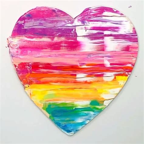 Easy Abstract Painting Ideas - Painted Hearts • Color Made Happy