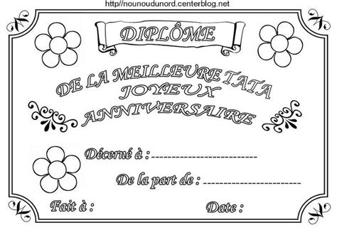 Coloriage Dipl Me Anniversaire Tatie Tata Nounou Tonton