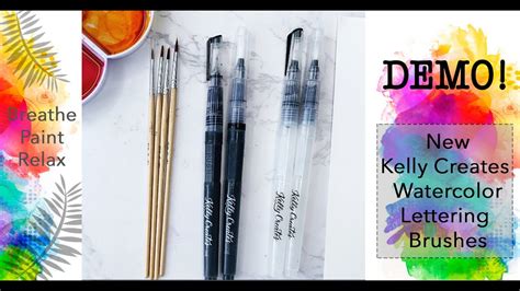 Demo New Watercolor Lettering Brushes Youtube